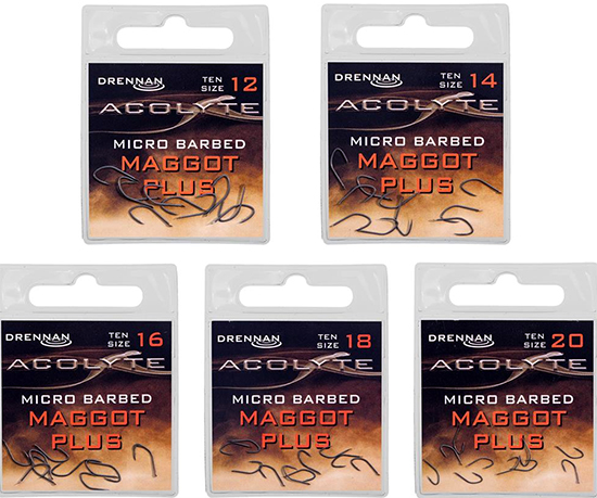 Features:      Ultra durable     Ultra strong     Micro-barbed     Super sharp long lasting needle points     All round maggot hook.     Spade end     Forged     Ten hooks per packet     P.T.F.E Coating