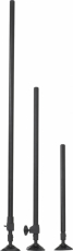 Sensas Teleskopisches Bein rund 25mm mit Schlammteller 120-160cm, schwarz