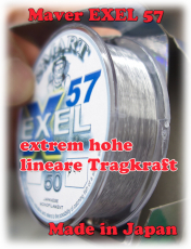 MAVER SMART EXEL 57 Schnur 50m 0,12 bis 0,14mm - hohe lineare Tragkraft!