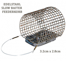 Browning Edelstahl Slow Speed Baiter Feederkorb 30-80 Gramm