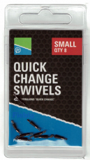 Preston Quick Snap Verbinder mit Mini-Wirbel - 8 Stück SMALL