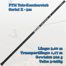 FTM Tele-Kescherstab Serial X - 3m, Modell 2024
