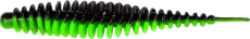Magic Trout T-Worm I-Tail neon grün / schwarz Knoblauch, 1.5Gramm 6.5cm, 6 Stück