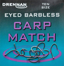 Drennan Eyed Barbless Carp Match Haken Gr. 12 bis 14, Öhrhaken ohne Widerhaken