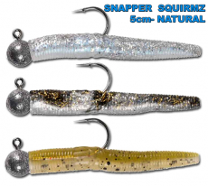 Korum SNAPPER SQUIRMZ 5cm- NATURAL, 3 Stück