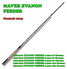 Maver EVANON FEEDER 3.30m 60 Gramm, 4 Carbonspitzen mit 2.2mm, 2-teilig