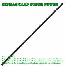 SENSAS CARP SUPER POWER Nr 4, 5 oder 6 - verstärktes Rutenteil