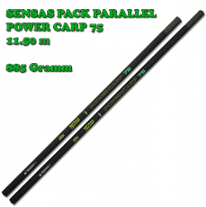 SENSAS PACK PARALLEL POWER CARP 75 11.5m Pack 3+1 Kits, 885 Gramm
