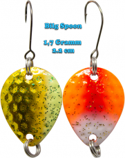 FTM Bilg Spoon 1.7 Gramm 2 cm gold/orange UV-aktiv, 2 Stück