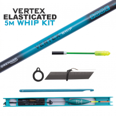 Drennan Vertex Carbon Whip Kit 5m mit Gummizug-Montage und Hakenlöser, Neuheit 2024