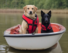 LALIZAS Hunde-Schwimmweste mit wasseraktivem LED Blinklicht