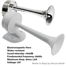 Nuova Rade Bootshorn verchromt, 12V 1.5A, 350 Hz