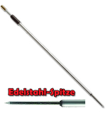 Bankstick (Erdspeer Erdspieß) mit Edelstahlspitze teleskopisch 65-105cm, engl. Gewinde