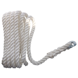 LALIZAS CABO Rope for chain rode use, three strand with connection, Nylon, White