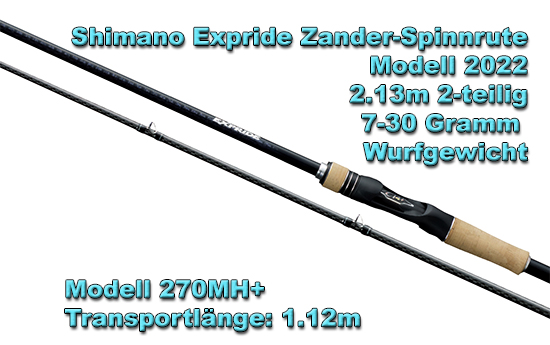 Shimano Spinnrute Expride 22 272MH-2 Spinning 2.18m 7-30 Gramm